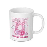 Sorry I Have Plans Cute Cat Headphones Mug product